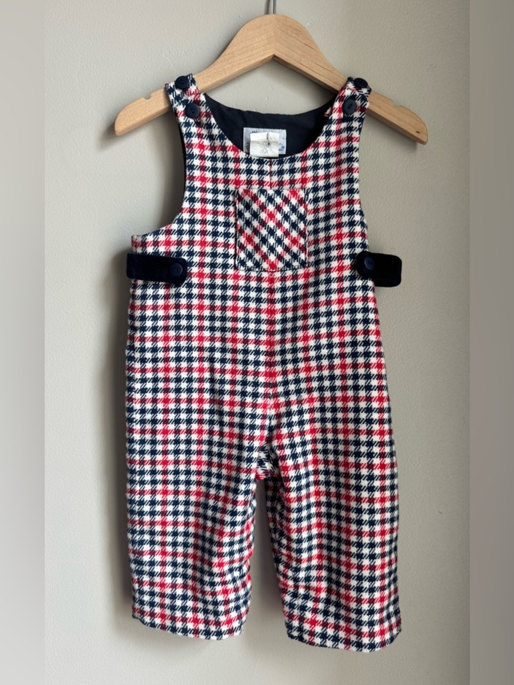 Florence Eiseman Baby Plaid Overalls 12M Vintage Preppy Holiday Preppy Portrait